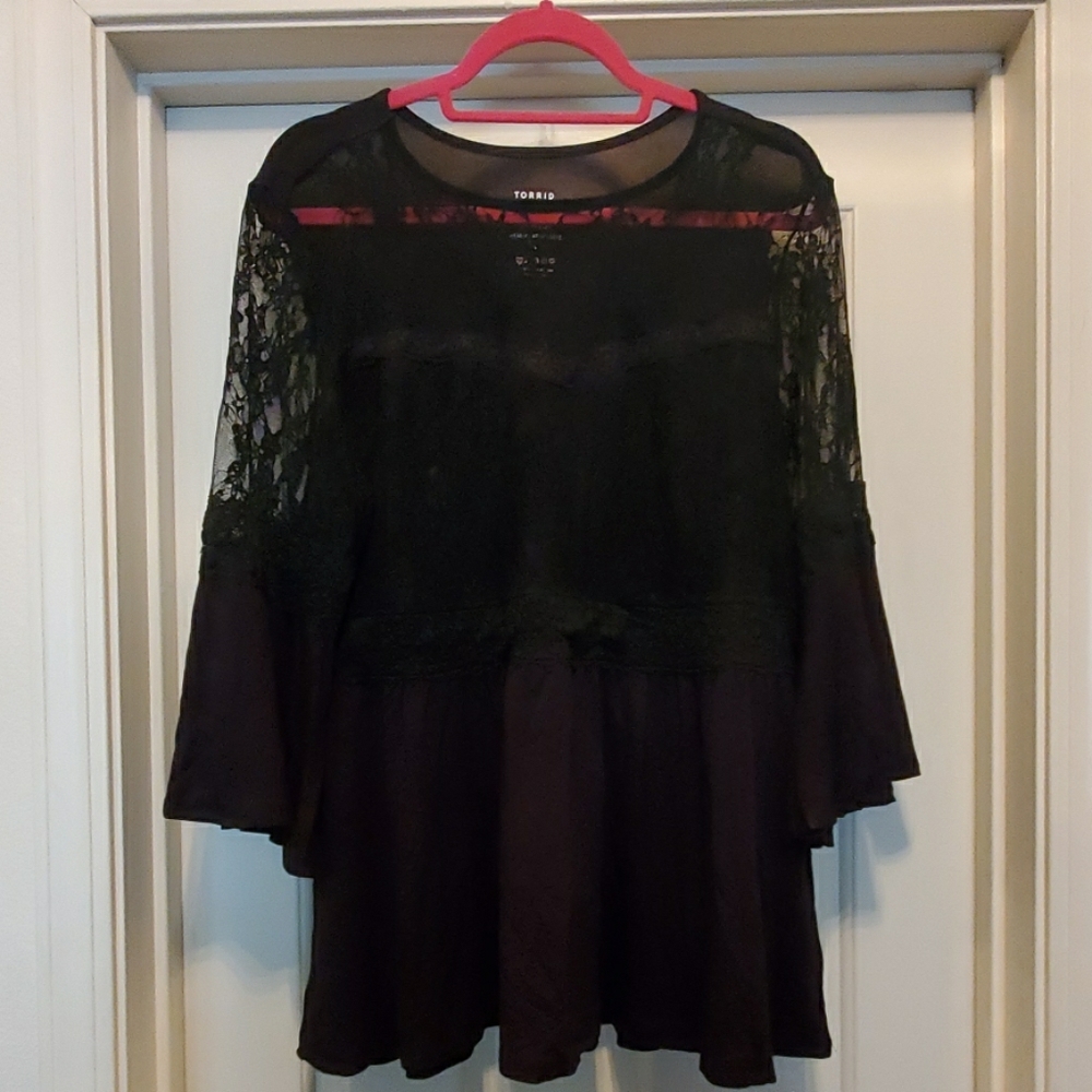 Black lace top